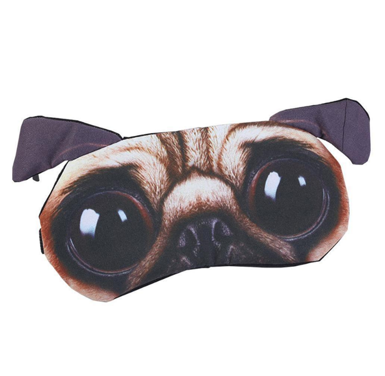 

Удобная маска для сна "3D мопс" Повязка на глаза детская. Наглазная маска женская мужская