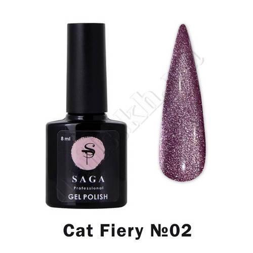 

SAGA Гель-лак светоотражающая кошка Cat Fiery №02, 8 мл