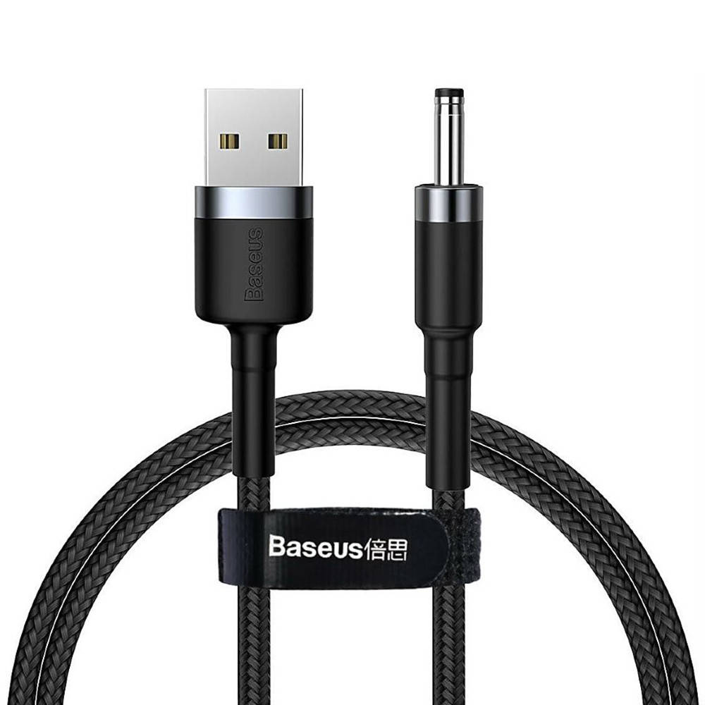 

Кабель Baseus Cafule Cable USB 2.0 к DC 3.5mm 2A CADKLF-G1 (Черный/Серый, 1м)