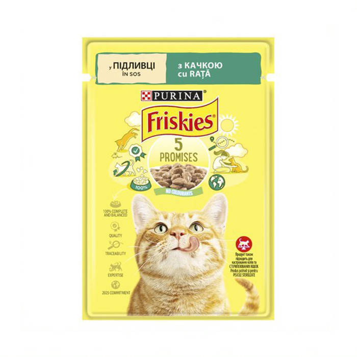 

Friskies с уткой кусочки в соусе 85 г