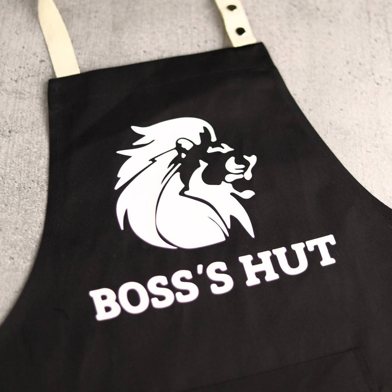 

Фартук для готовки черный "Boss Hut"