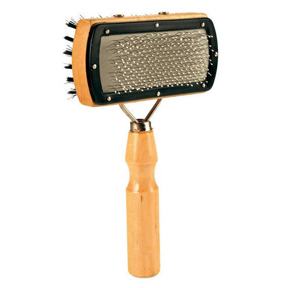 

Trixie TX-2305 щетка-пуходерка (дерево) 18х10см