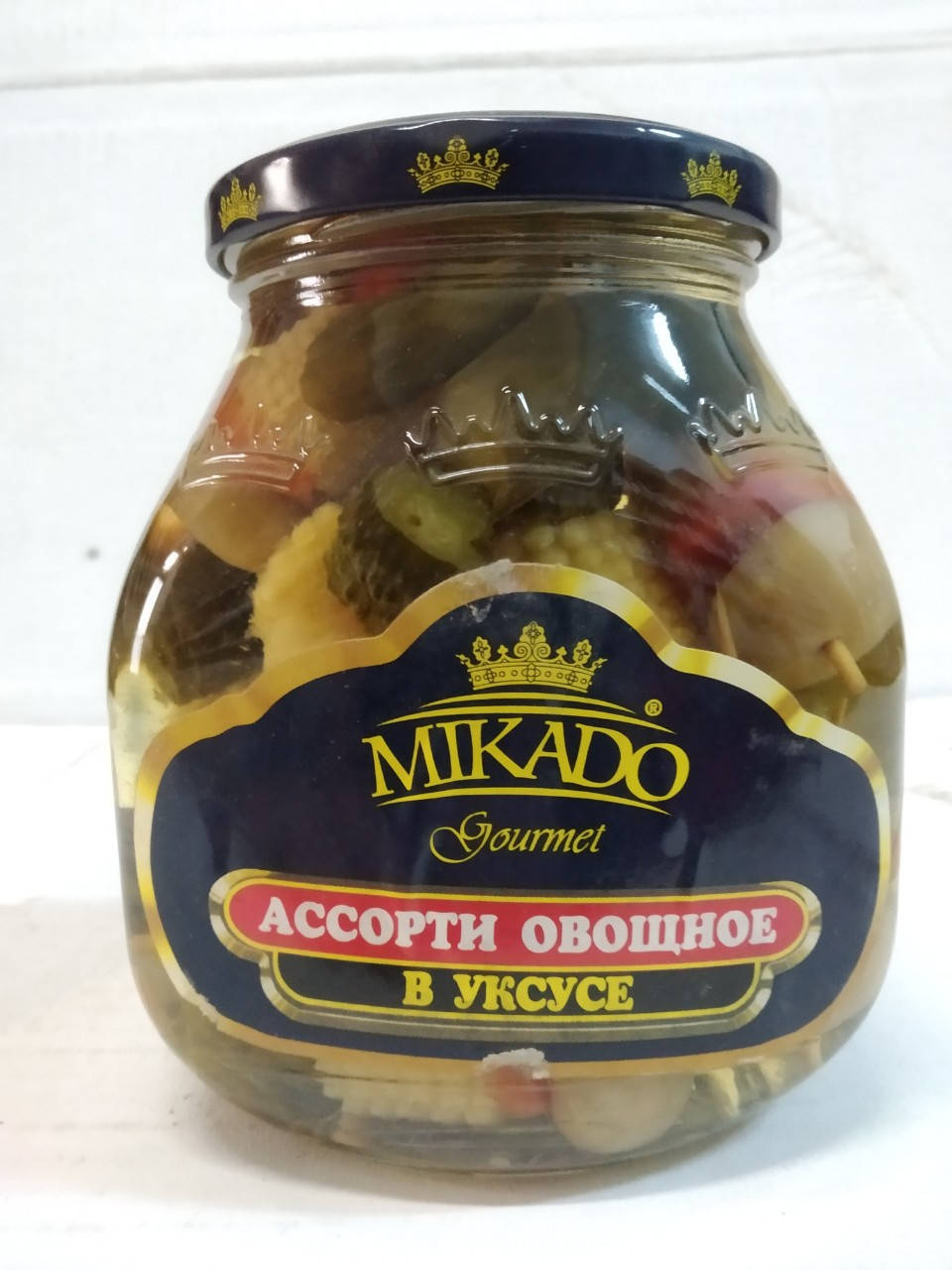 

Ассорти овощное на шпаржах Mikado 580мл. стекло в уксусном маринаде