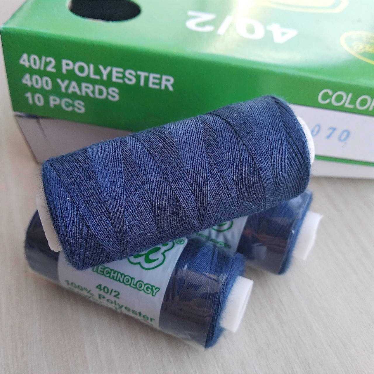 

Нитки Peri №40 котушка 400 ярд, синя (070), Синий