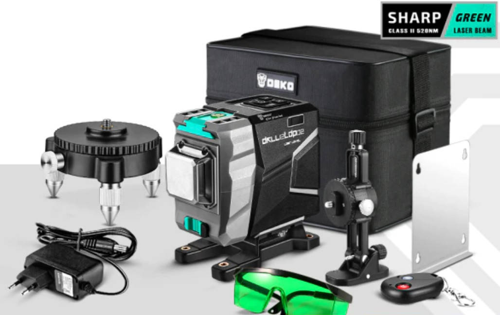 

Лазерный нивелир Deko DKLL12 TDP02 PROFI《Для полов и стяжек》+кронштейн+триножка+пульт