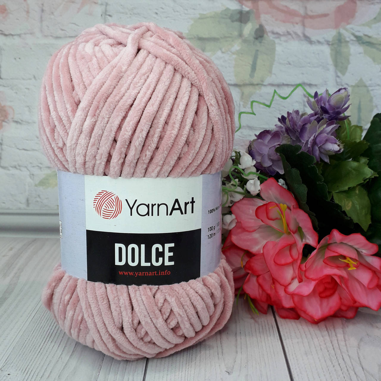 

Плюшева пряжа YarnArt Dolce (Ярнарт Дольче), пудра