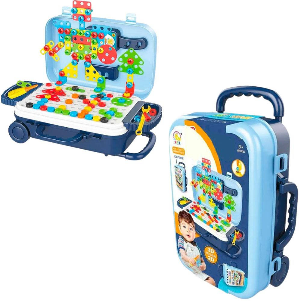 

Игровой набор конструктор в чемодане PAZZLE interest toy 137 деталей