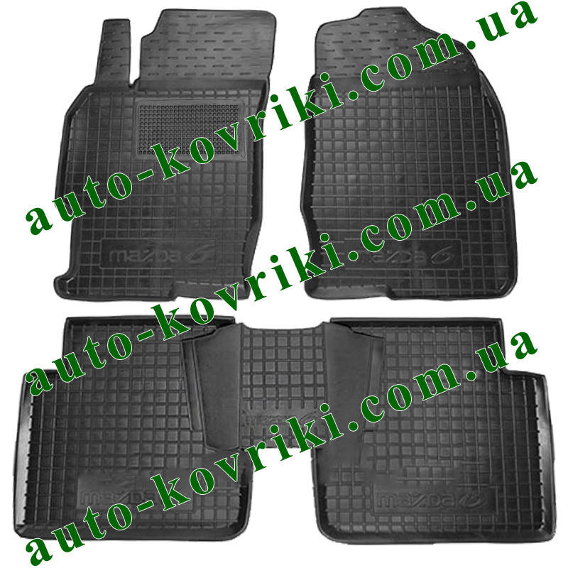 

Резиновые коврики в салон Mazda 6 2008-2013 (Мазда 6) (Avto-Gumm) Автогум, Черный