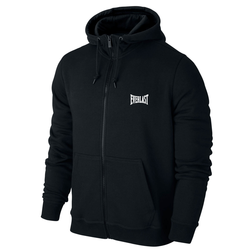 

Толстовка Everlast, Еверласт в стиле, черная, на молнии