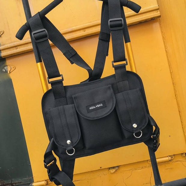

Нагрудная сумка HGUL+BAG бронежилет 00444 черная, Черный
