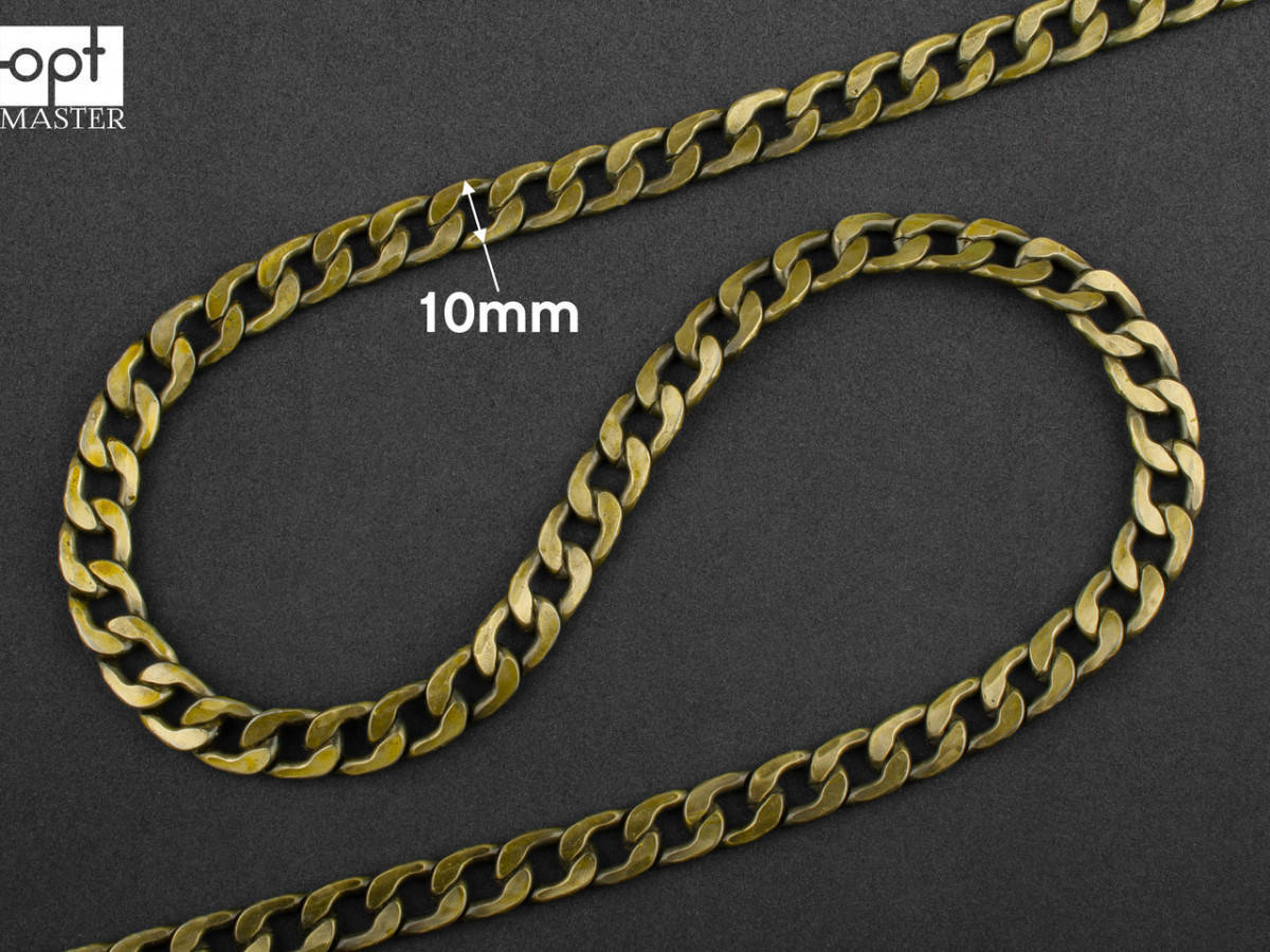 

Цепочка (ручка) для сумки клатча, антик, метражная (65-018)