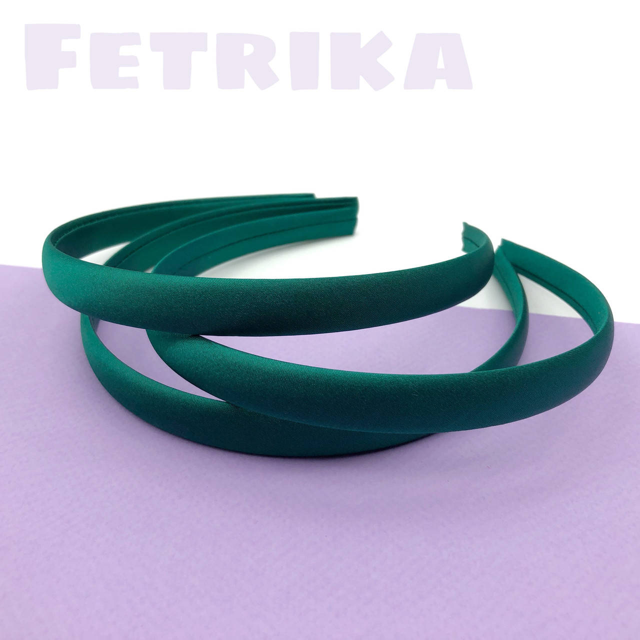 

Обруч пластиковый ИЗУМРУДНЫЙ обтянутый тканью, 14 мм