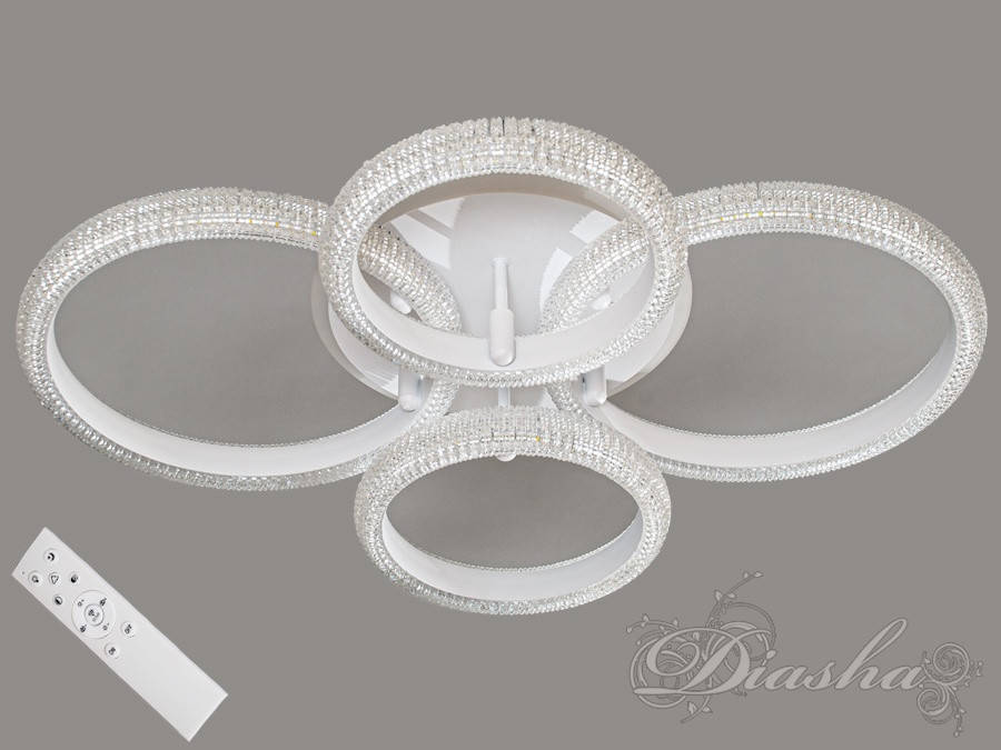 

Потолочная LED-люстра с диммером и подсветкой MX77011/2+2WH LED 3color dimmer
