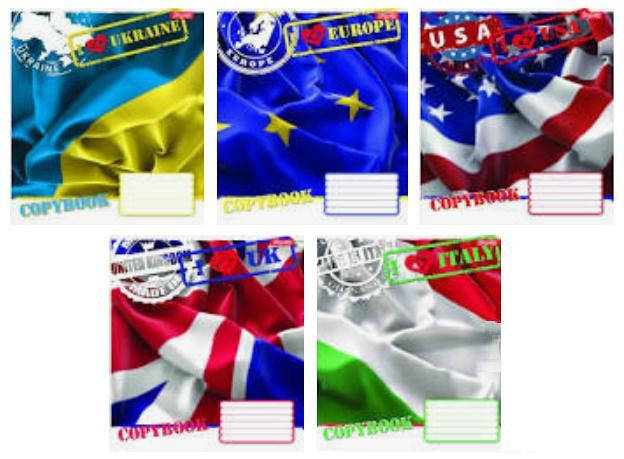 

Тетрадь 24 листа линия "1 Вересня" / Flags
