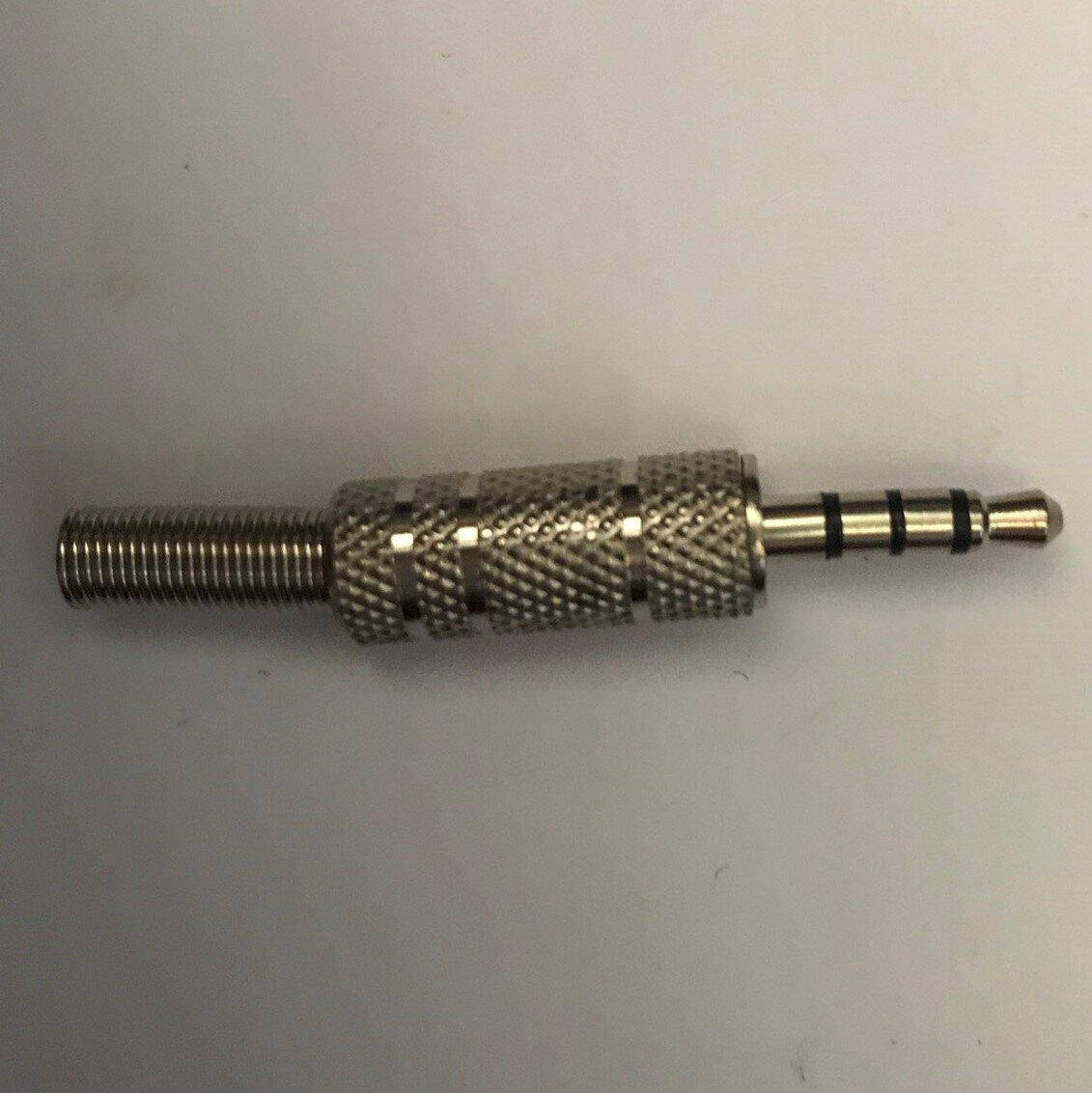 

Штекер 3,5 4 контакта металл