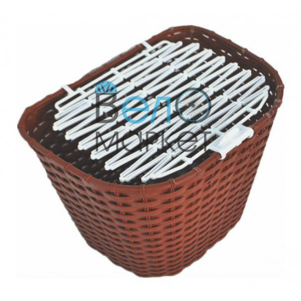 

Корзина велосипедная "Ретро" Messina / багажная с крышкой / под 28" диаметр колеса / Коричневая