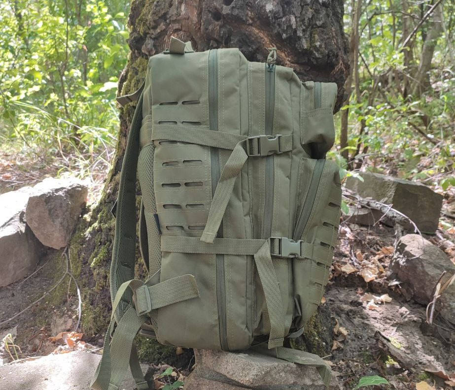 

Рюкзак тактический Олива 50 литров MOLLE LaserCut