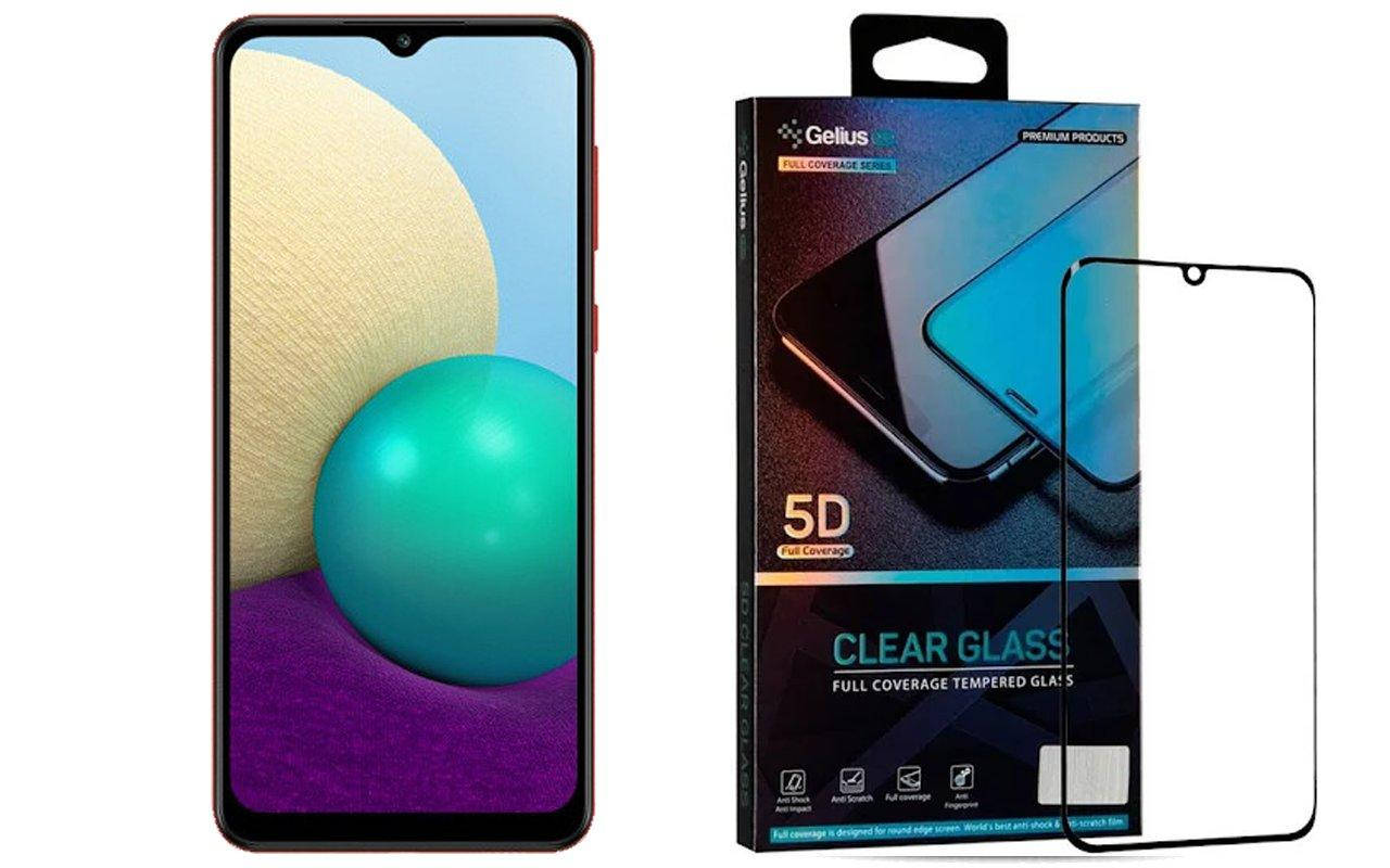 

Защитное стекло 5D Gellius для Samsung Galaxy A02, Черный