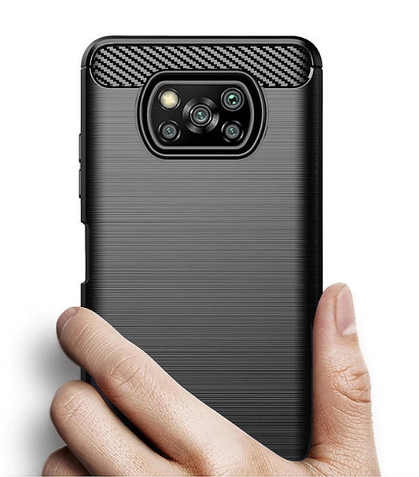 

Защитный чехол-бампер для Xiaomi Poco X3/X3 Pro, Черный