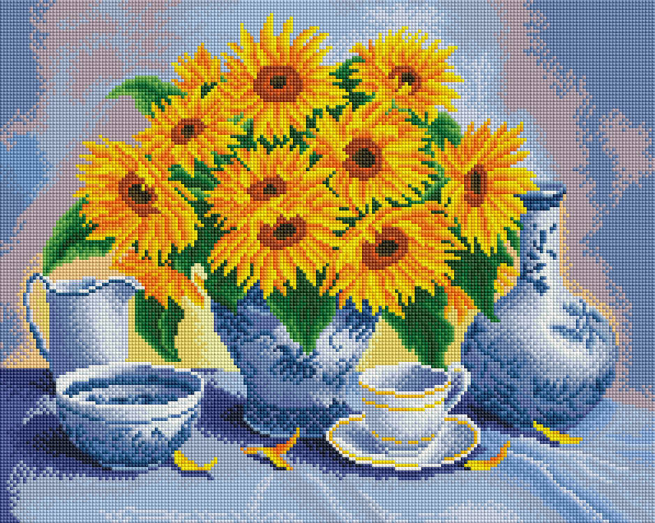 

Алмазная жывопись ColorArt Подсолнухи 40х50см SP054