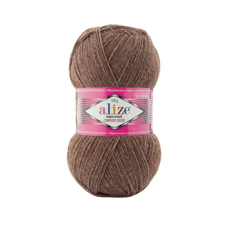 

Alize Superwash - 240 коричневый меланж