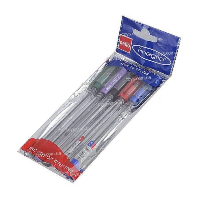

Набор ручек шариковых Cello Finegrip mix 5шт.