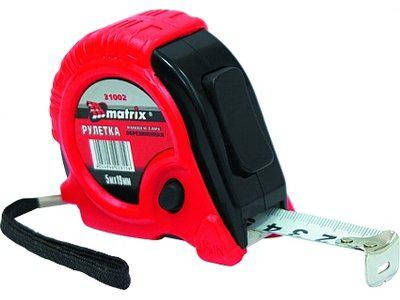 

Рулетка Rubber, 7,5 м х 25 мм, обрезиненный корпус MATRIX 31001