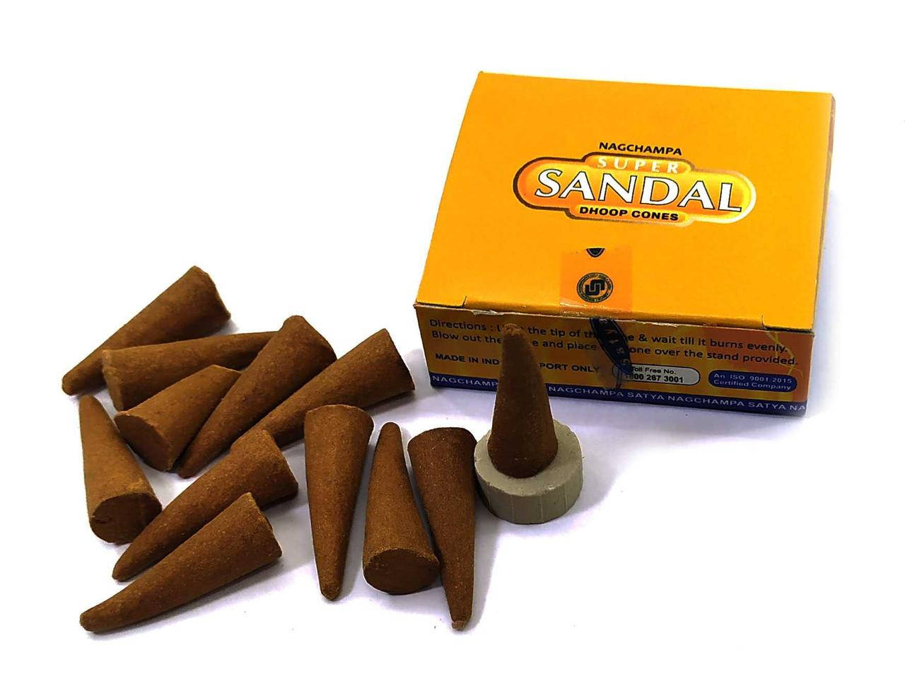 

Благовония конусы Super Sandal "Сандал" dhoop cones Satya