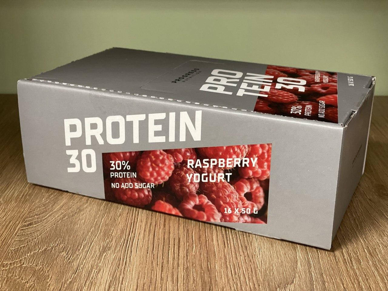 

Протеиновый батончик Progress Nutrition малина-йогурт Protein 30% 50 g. х 16 шт.