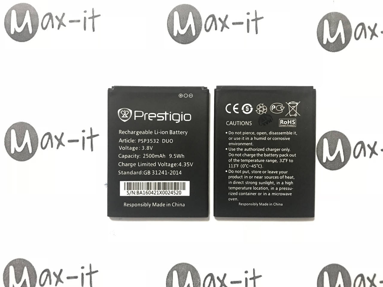 

Аккумулятор Prestigio PSP3532 Muze F3 / Muze A7 PSP7530 Батарея АКБ