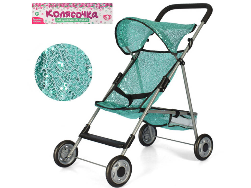 

Коляска для куклы прогулочная корзина пайетки Limo Toy (M4437UA)