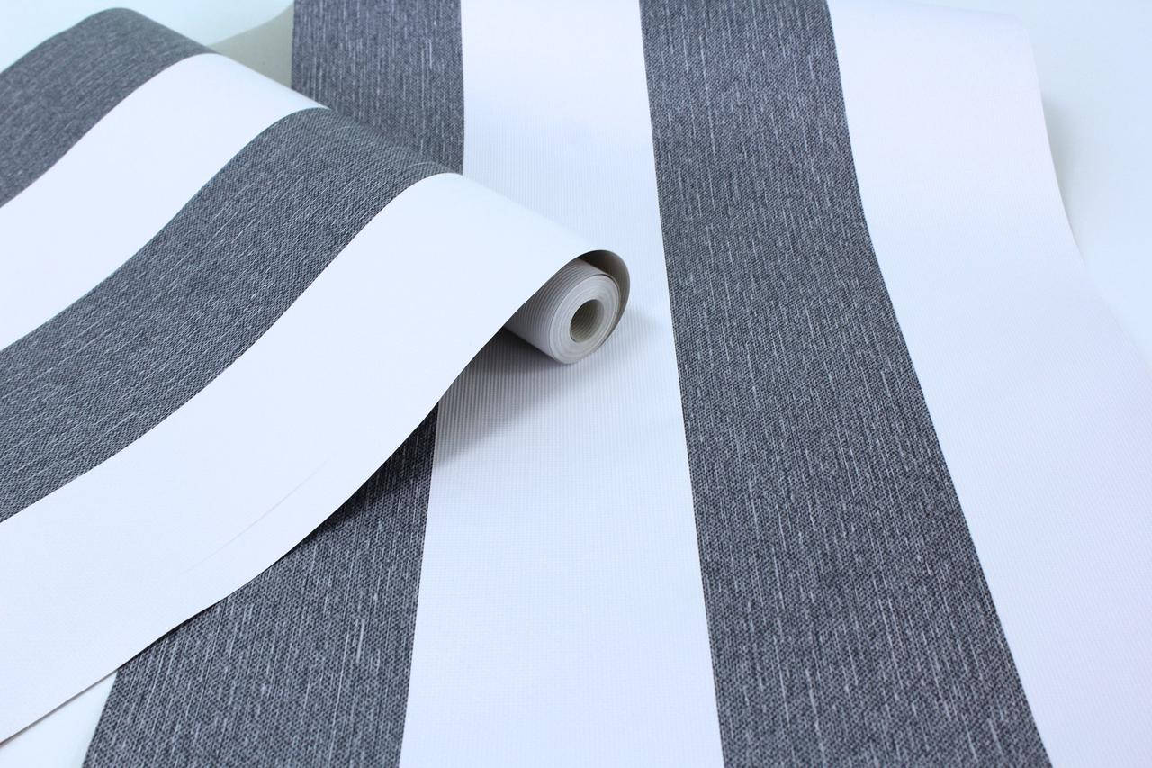 

+Рулонные Обои Бумажные Дуплекс Серая полоса для Коридора, Прихожей, Комнаты 2518-1 (53смх10м), Серый