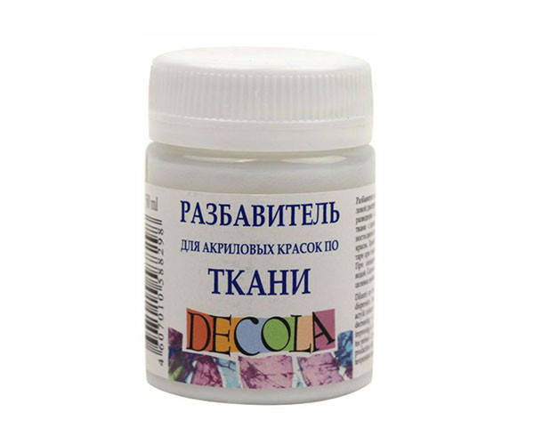 

Розчинник акр.фарб по тканині.Декола, 50мл