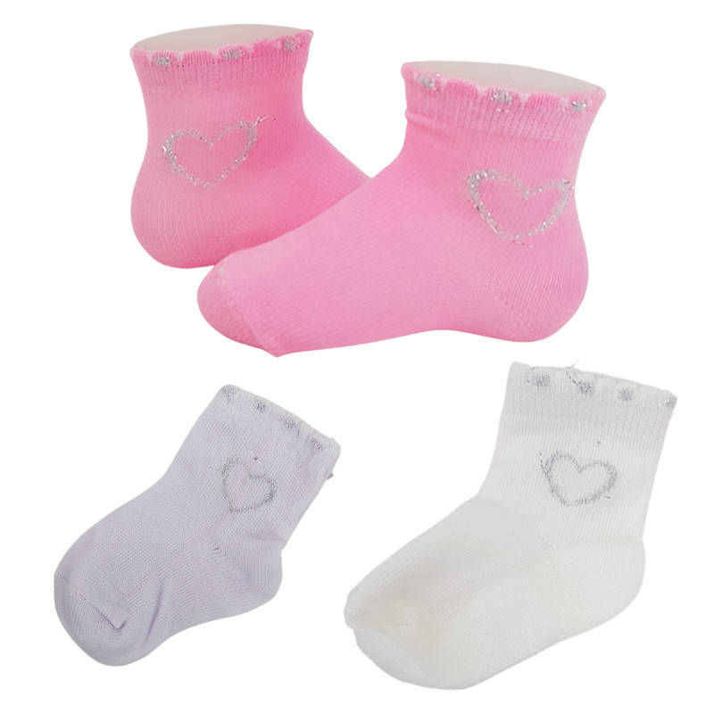 

Носочки детские для девочки "Baby Socks" 3 цвета, р. 0-1 лет, Разные цвета