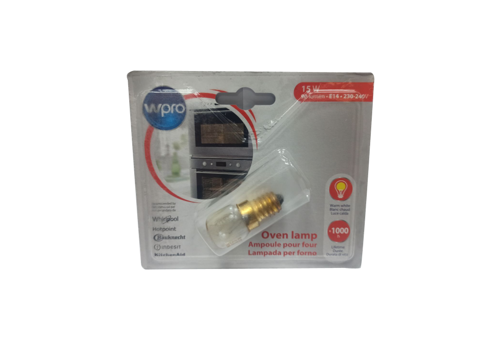 

Лампочка для духовки E14 15W 230V 300°C Whirlpool 484000008843 original
