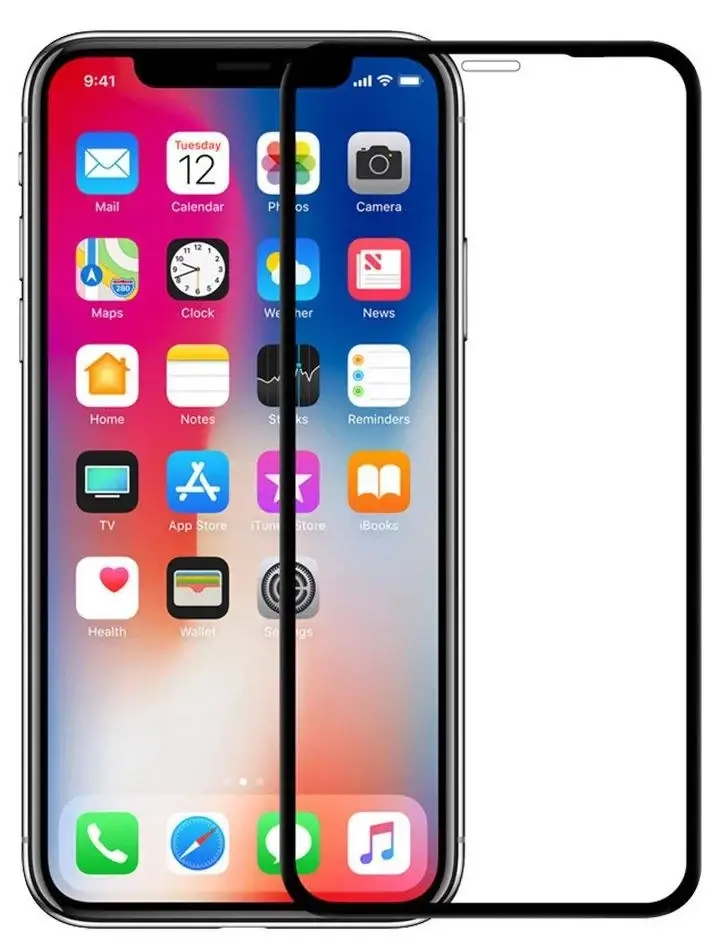 

Защитное стекло для IPhone XR (полная поклейка на весь экран), Черный