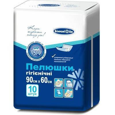 

Пеленки гигиенические универсальные "Білосніжка", 90см*60см, 10 шт