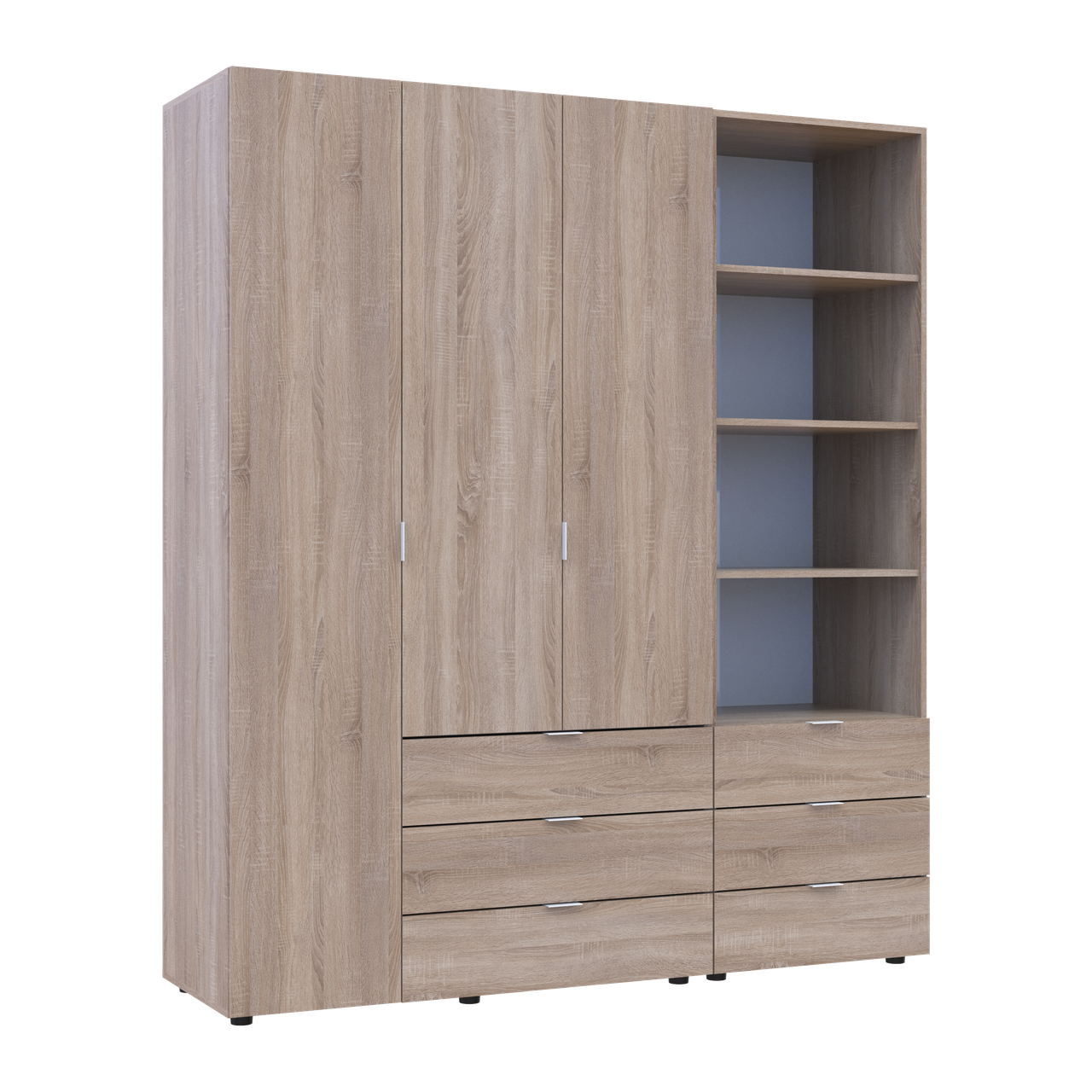 Шафа для одягу Doros Гелар Дуб сонома 3ДСП з пеналом 176.2х49.5х203.4 (42005181) 7