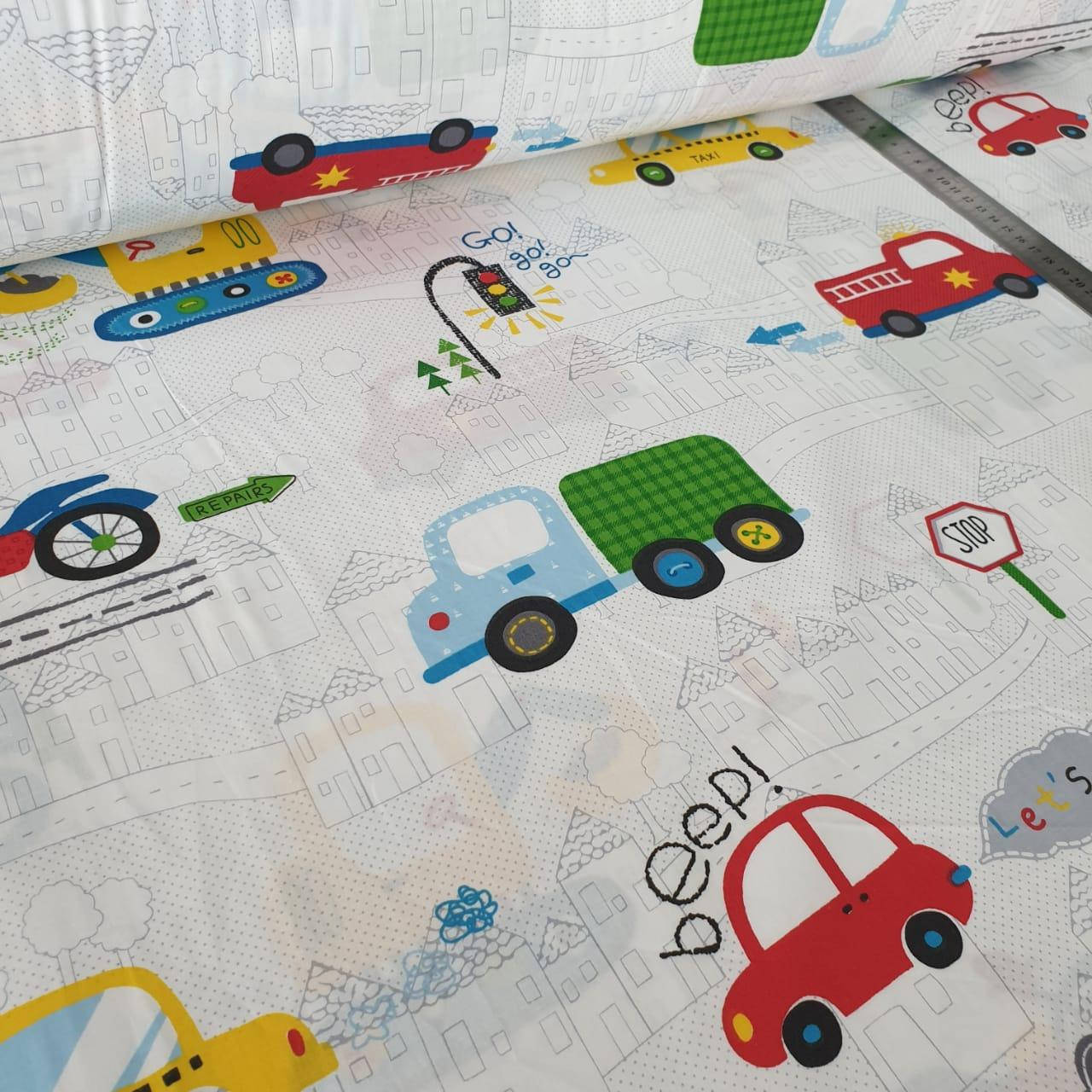 

Сатин. Грузовики и машинки