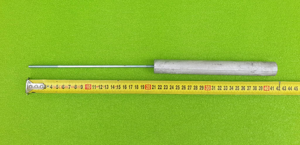 

Анод магниевый KAWAI Ø24мм / L=200мм / резьба M6*210мм (на длинной шпильке М6) - для бойлеров
