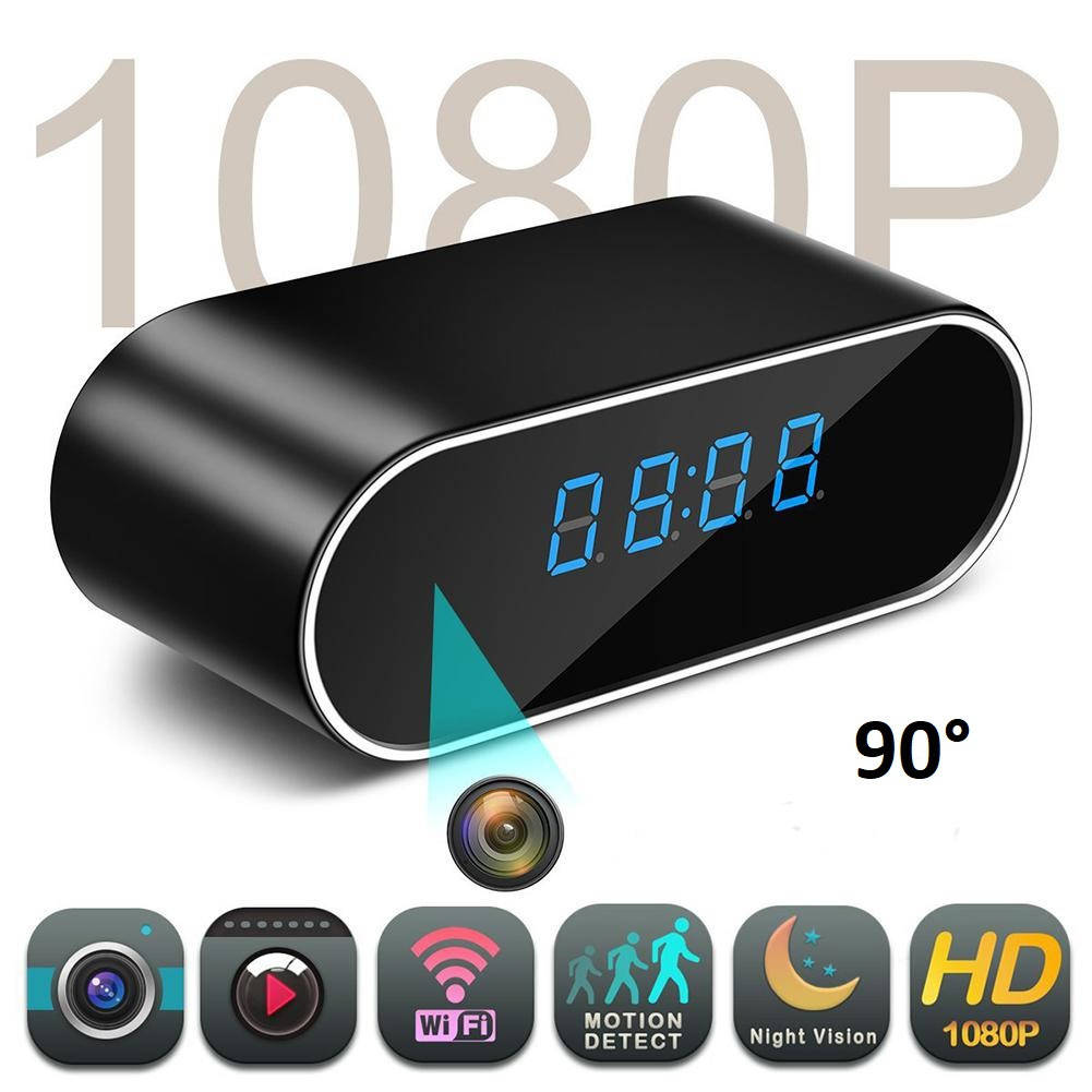 

IP мини камера часы 90° видео наблюдения usb с датчиком движения WiFi FULL HD, Белый