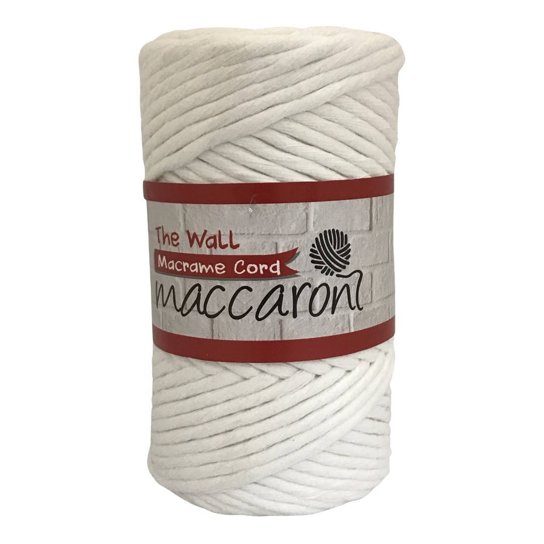 

Эко Хлопковый Шнур Macrame Cord The Wall Maccaroni 3 mm ,белый