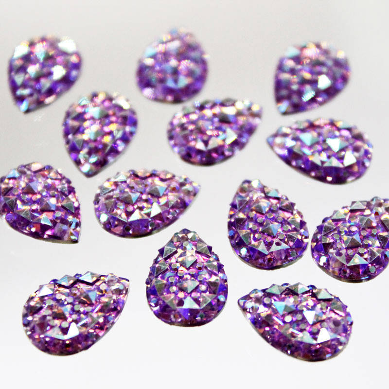 

Нашивные камни Капля Lt Purple AB 10х14мм* 1шт