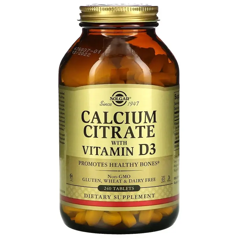 

Цитрат кальция (Calcium Citrate), Solgar, 240 таблеток (SOL-00432)