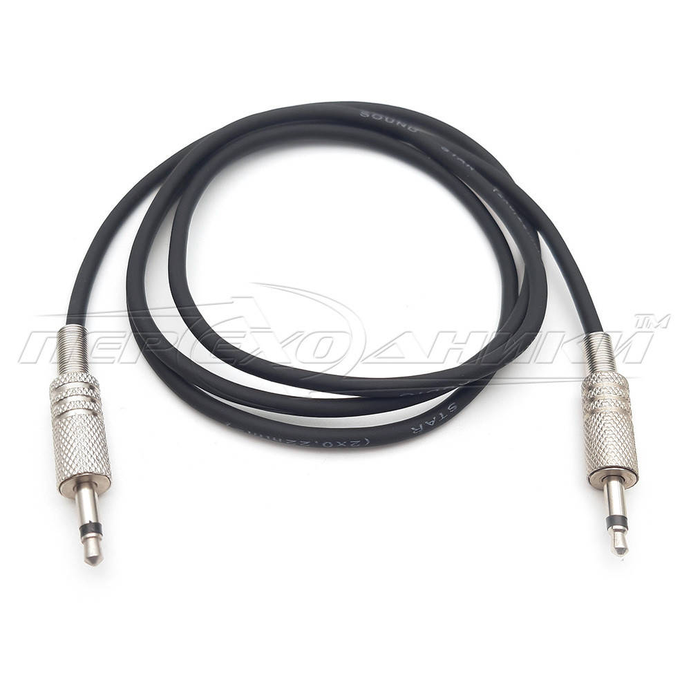 

Аудио кабель 3.5 mm моно to 3.5 mm в экране моно jack (высокое качество) 2.0, Черный