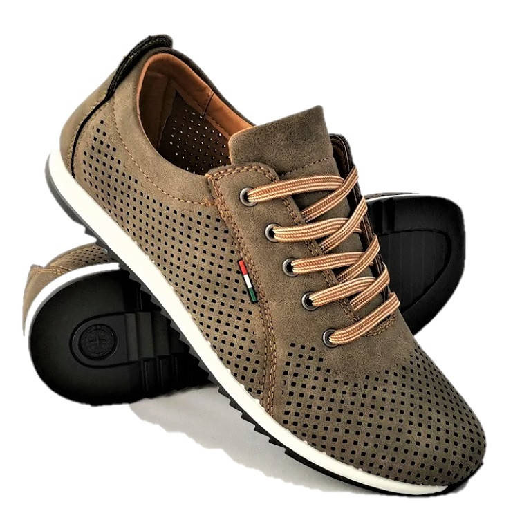 

Мужские Мокасины Летние Кроссовки Сеточка Коричневые (размеры: 40,41,42,44,45) Видео Обзор - 08-5