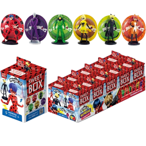 

Sweet Box Леди Баг и Супер-кот игрушка с жевательным мармеладом в коробочке