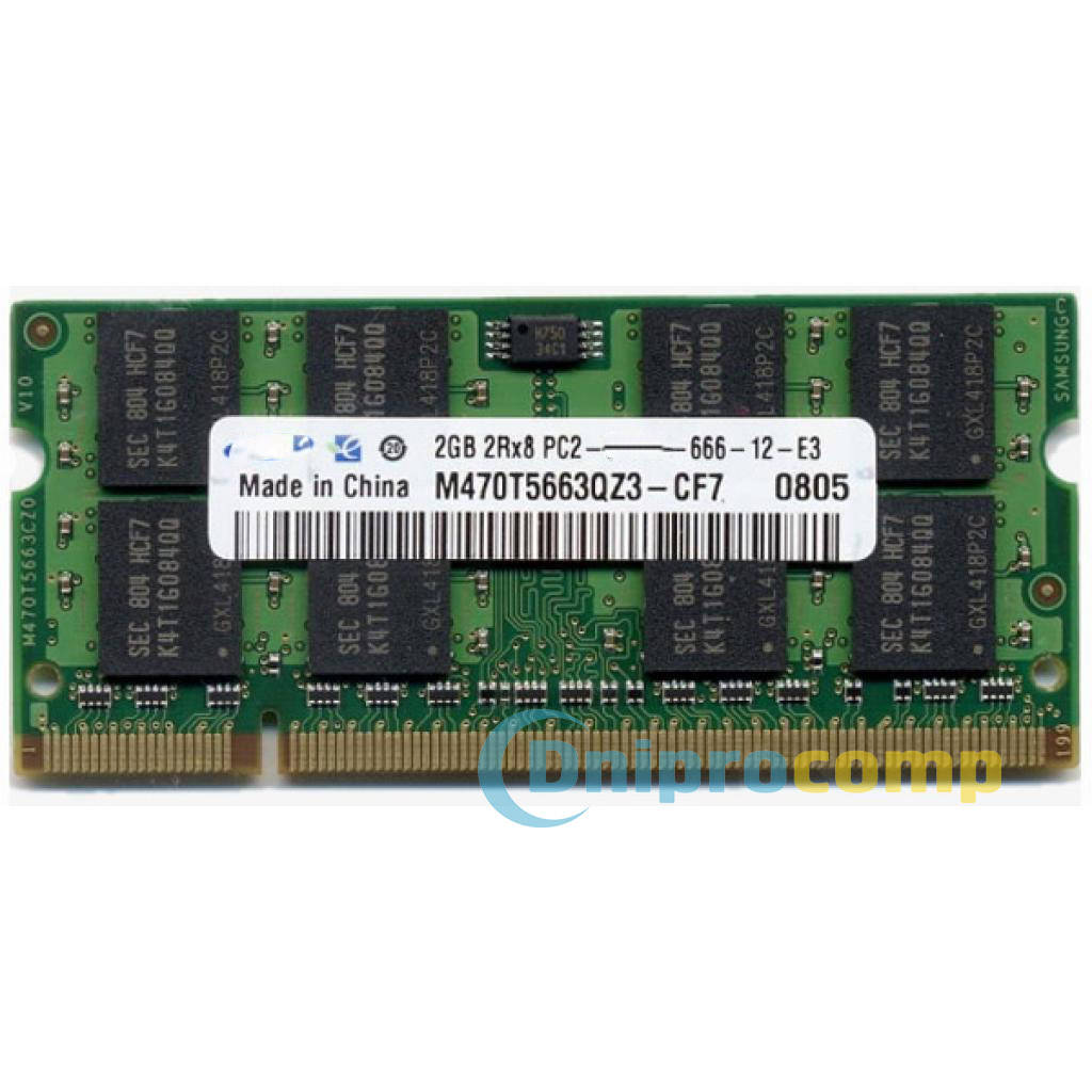 

Модуль памяти SO-DIMM DDR2 2GB 667MHz в ассорт.