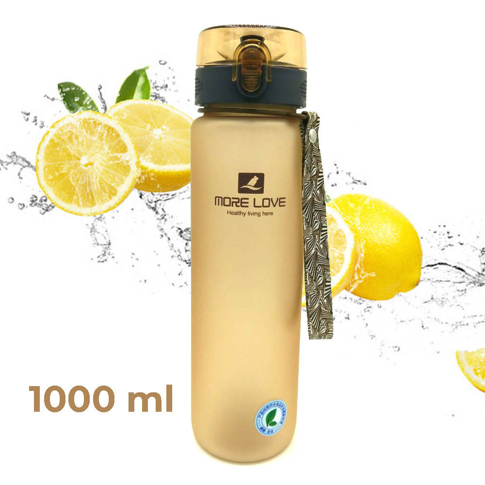 

Пляшка для води CASNO 1050 мл MX-5041 More Love Коричнева.Хіт