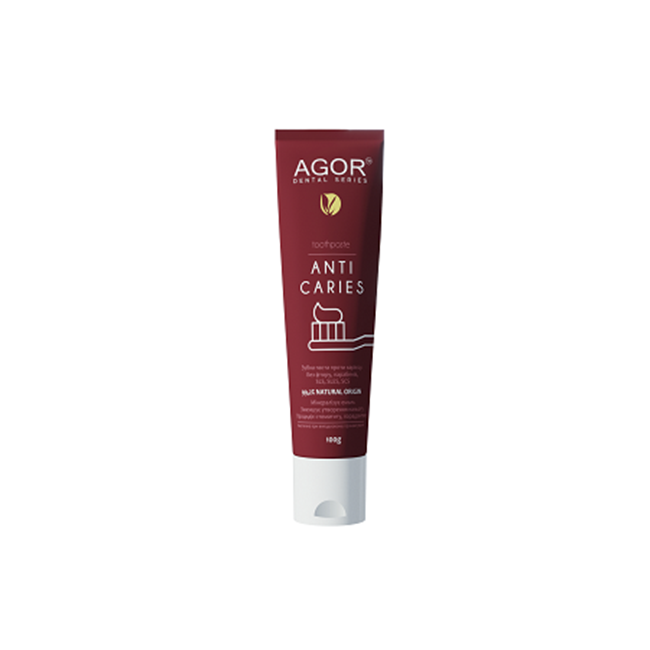

Органическая антикариесная зубная паста ANTI CARIES, AGOR, 100 г